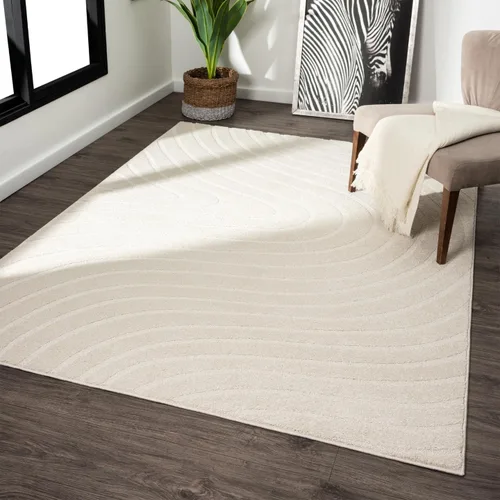 Miniatura 13 de LUXE WEAVERS Alfombra de Área Moderna Geométrica de Ondas Beige 2x3