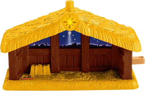 Pieza de repuesto para el juego de pesebre Fisher-Price Little People – HMX70 ~ Manger/Stable ~ Reproduce música cuando se presiona y la estrella se