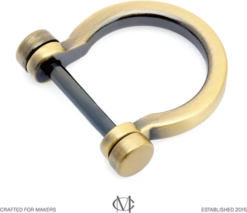 Miniatura 2 de CRAFTMEMORE Anillos en D atornillados con grillete de herradura anillo D DIY llavero monedero accesorio para correa de 3/4 pulgadas, 4 piezas