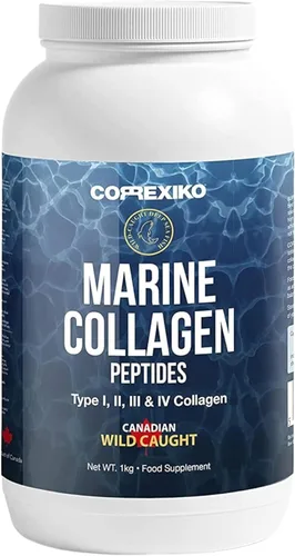 Polvo de péptidos de colágeno marinos hidrolizados. Piel de pescado capturada en la naturaleza canadiense (no escamas)-Colageno Hidrolizado en