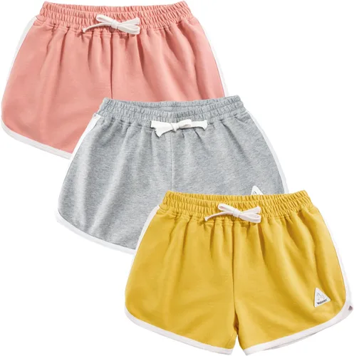 Miniatura 47 de Rolanko Pantalones cortos activos de delfín para niñas, paquete de 3 unidades, ciclismo, correr, verano, playa, atletismo, deportes, 4-14 años