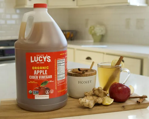 Miniatura 4 de Lucy's Propiedad familiar: vinagre de sidra de manzana crudo orgánico sin OMG del USDA, sin filtrar, sin pasteurizar, con la madre
