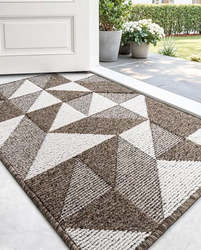 Miniatura 19 de DEXI - Alfombras para puerta de entrada, antideslizante, lavable, absorbente, resistente a la suciedad en el interior, alfombra de entrada de perfil