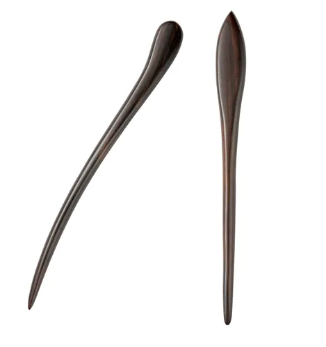 Miniatura 7 de Palillos clásicos hechos a mano tallados para el cabello, sándalo negro natural (ébano), palillos para peinar, accesorio para hacer updo, 7 pulgadas