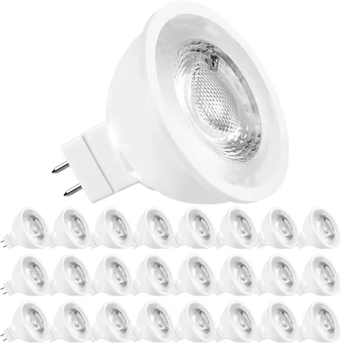 Miniatura 12 de LUXRITE Bombilla LED MR16 equivalente a 50 W, 12 V, 5000 K blanco brillante regulable, 500 lúmenes, bombilla LED GU5.3 de 6.5 W, clasificación