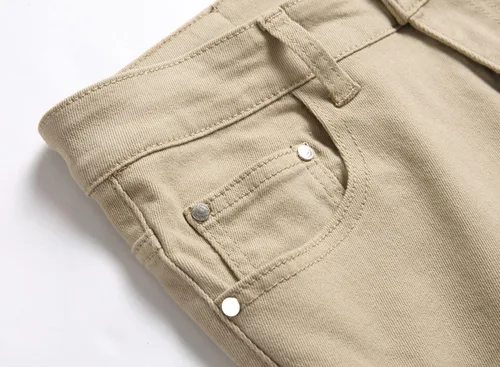 Miniatura 6 de AITITIA Jeans de motociclista de ajuste regular para hombre
