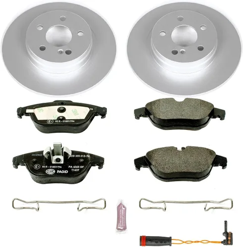 Miniatura 2 de Power Stop ESK5625 Kit de freno trasero Euro-Stop Mercedes y 1 cable de sensor trasero para Mercedes-Benz C250 2012-2015, Mercedes-Benz C300