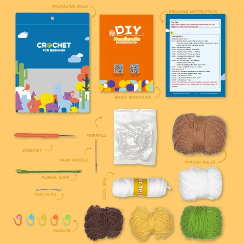 Miniatura 2 de cedarol Kit de ganchillo para principiantes, kit de ganchillo de tulipán multicolor en maceta, kit de inicio de ganchillo con video paso a paso