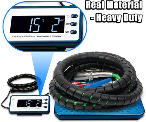 Miniatura 3 de Kit de manguera de aire ABS y energía 3 en 1 de 15 pies, envuelve línea eléctrica de 7 vías líneas de aire de goma para remolque de tractor semi