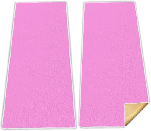Miniatura 8 de Toalla de yoga caliente antideslizante, paquete de 2 toallas de yoga gruesas y suaves, absorbentes del sudor, con punto de agarre, 72 x 26 pulgadas