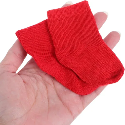 Miniatura 8 de NUOBESTY 6 pares de calcetines de muñeca mini calcetín ropa de bebé figura de acción accesorios para muñeca
