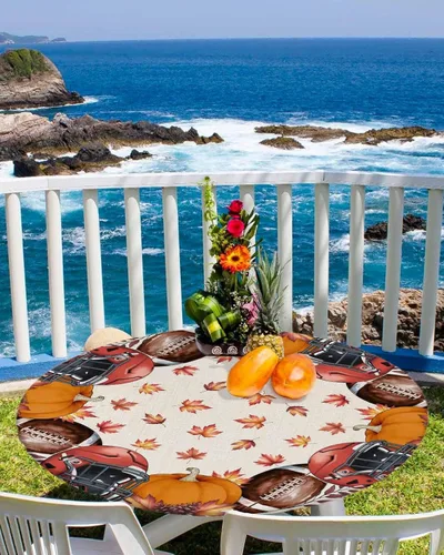 Miniatura 38 de Mantel Ajustable con Cola de Conejo de Pascua para Mesa Redonda, Cubierta de Mesa de Tulipán y Huevo de Primavera con Borde Elástico Impermeable