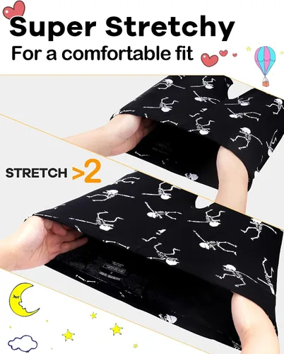 Miniatura 4 de DAUGHTER QUEEN Pijama para niños de 4 piezas, conjunto corto 100% algodón, talla 18 meses - 12 años