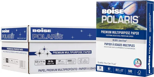 Miniatura 6 de BOISE POLARIS Papel de copia multiusos prémium Carta de 8.5 x 11 pulgadas SPLOX (caja de fácil transporte) 97 blanco brillante, 20 libras