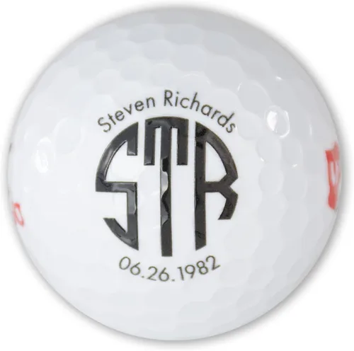 Miniatura 8 de Pelotas de golf personalizadas, manga de 3 pelotas de golf Wilson Staff Elite, diseños de monograma personalizados para añadir tu nombre e iniciales