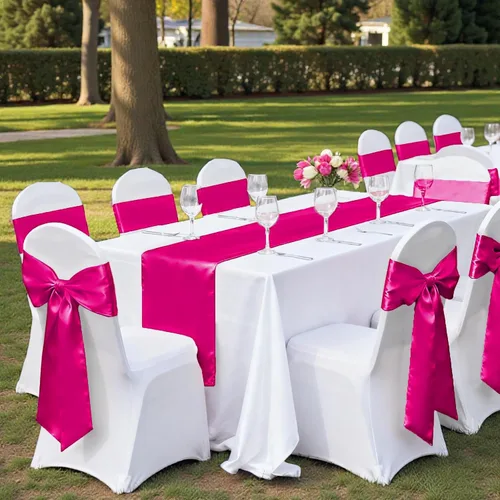 Miniatura 34 de mds - Lote de 10 lazos de satén para sillas de boda y eventos, para decoración de fiestas, 30 colores, Satin, 10 Verde oliva