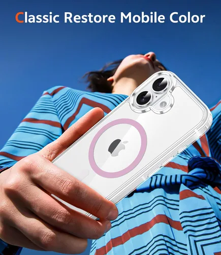 Miniatura 1089 de FNTCASE Funda para iPhone 13 Pro-Max: Fundas magnéticas transparentes compatibles con Magsafe Slim anti amarillamiento protección contra caídas