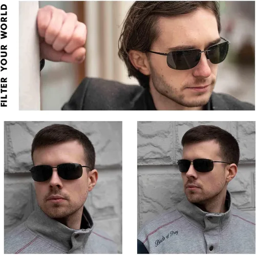 Miniatura 7 de JIM HALO Lentes de sol deportivos para hombres y mujeres, TR90 sin montura para correr, pescar, ciclismo, conducción