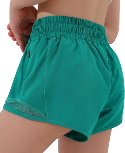 Aurefin Pantalones cortos deportivos para niñas, pantalones cortos ligeros para correr para adolescentes, niñas, pantalones cortos deportivos con
