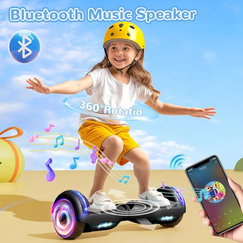 Miniatura 3 de SISIGAD Scooter, 6.5" Flash Wheels & Corlorful LED Lights, All for Girls Boys Kids Ages 6+ A-black