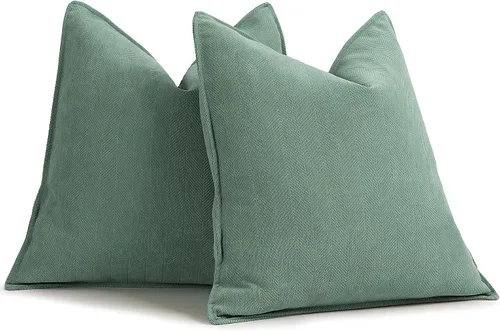 Miniatura 44 de ZWJD Fundas de Almohada para Lanzar de Color Rust 18x18 Juego de 2 Fundas de Almohada de Chenilla con Diseño Elegante Fundas de Almohada Decorativas