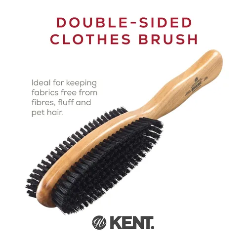 Miniatura 6 de Kent CC20 Cepillo de Ropa y Removedor de Pelusa de Doble Cara con Madera de Cerezo, Lado Firme para Polvo y Suciedad, Lado Suave para Cepillar