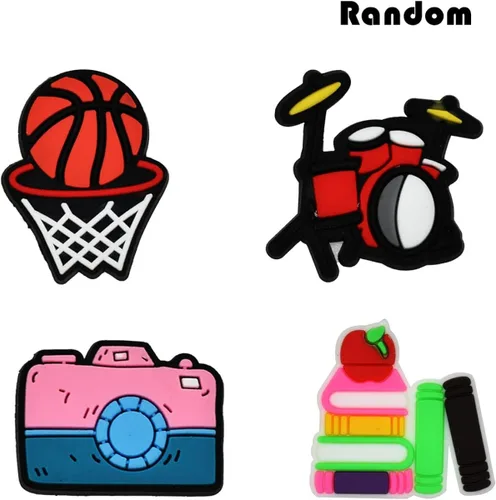 Miniatura 5 de Lote de dijes para zapatos decoración aleatoria de diferentes hebillas encantadoras formas frescas accesorios de zapatos para sandalias y pulseras