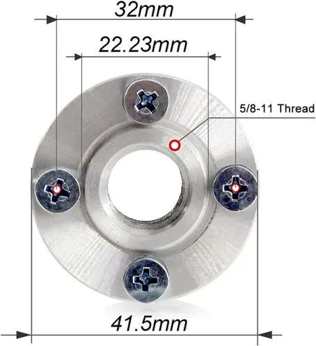 Miniatura 2 de 2 unids montaje adaptador brida 5/8 "-11 rosca para herramientas eléctricas piezas de repuesto de aluminio brida tuerca