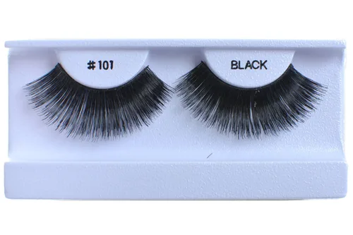 Miniatura 33 de 100 pares de pestañas postizas 100% cabello humano negro natural #747S Negro-747S