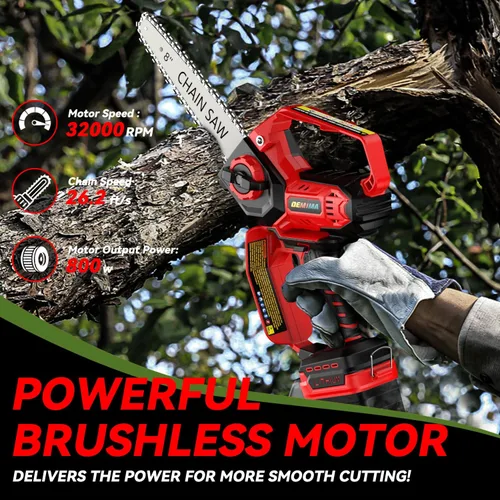Miniatura 2 de Motosierra Mini para Batería Dewalt 20V Max, motosierra eléctrica inalámbrica de 2 en 1 de 8 pulgadas y 6 pulgadas con motor sin escobillas