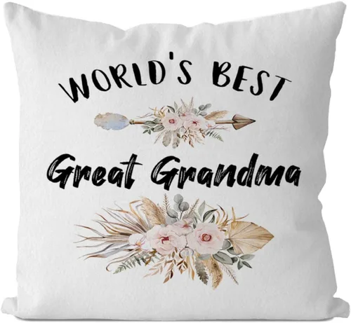 IWXYI Regalos de gran abuela, regalo para abuela, fundas de almohada para abuela de 18 x 18 pulgadas, fundas de almohada de la mejor abuela del