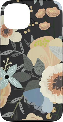 Miniatura 7 de Funda para iPhone 13 Pro Max Boho Wildflower Garden Botanical Floral Pattern (negro)
