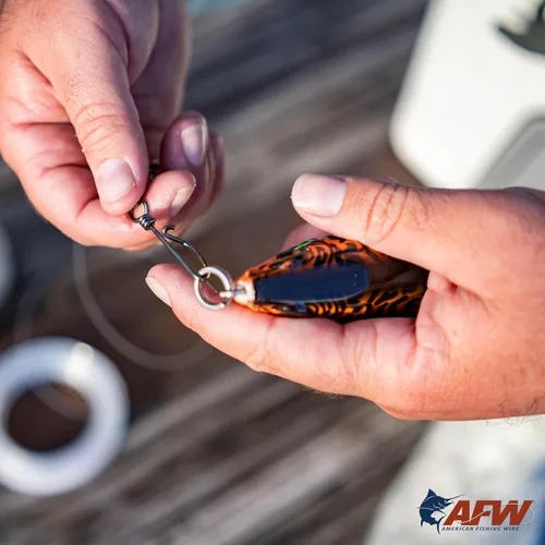 Miniatura 7 de American Fishing Wire Mighty Mini grúa giratoria, línea de pesca esencial, equipo de pesca compacto, giro de agua salada, giro de acero inoxidable