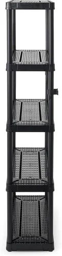Miniatura 9 de Gracious Living Unidad de almacenamiento de 5 estantes de altura fija ventilada de servicio medio, 14 x 32 x 72 pulgadas, sistema organizador