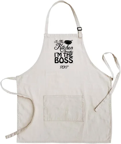 In This Kitchen I'm The Boss - Delantal ajustable con dos bolsillos