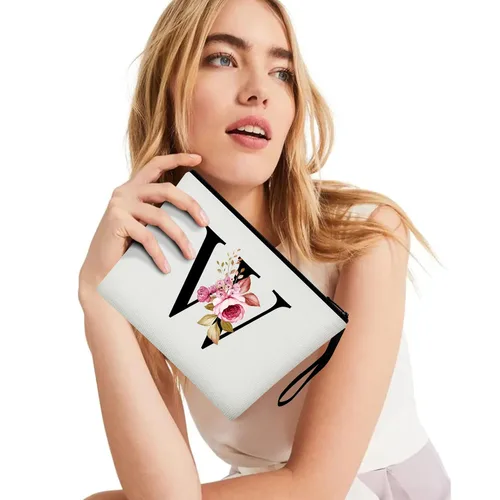 Miniatura 6 de Vavabox A-Z Bolsa de maquillaje personalizada, regalos de cumpleaños para mujeres y mamá, regalos para mejor amiga, bolsa de cosméticos para novia
