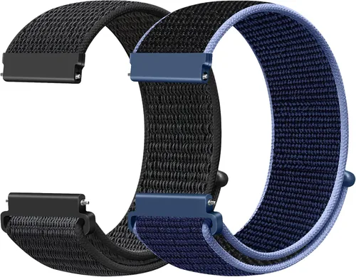 Miniatura 20 de Correas deportivas de nailon de 0.709 in de liberación rápida compatibles con Garmin Venu 4 1.614 in/3S 1.614 in/Venu 2S/Vivoactive 4S/Vivomove