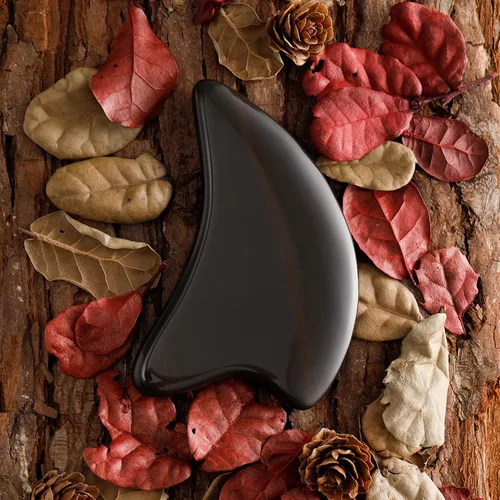 Miniatura 2 de Bian Stone Gua Sha Herramientas Faciales Raspar Masaje Cara Guasha Junta Raspar Placa 2-Delfín