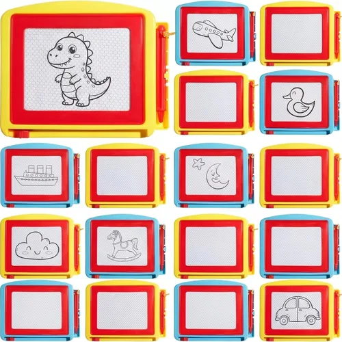 Miniatura 7 de Tinlade Paquete de 24 Mini Pizarras Magnéticas de Dibujo para Niños, Boceto Pequeño Borrable, Bloc de Escritura Juguete de Pintura a Granel Favor