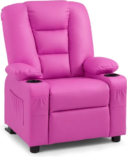 MCombo Sillón reclinable para niños grandes para edades 3+, Silla reclinable para niños, Sofá reclinable para niños pequeños con portavasos, Cuero