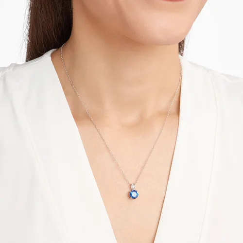 Miniatura 14 de Amazon Essentials Collar con colgante de piedra natal de corte redondo de plata de ley de 18 pulgadas (anteriormente colección Amazon)
