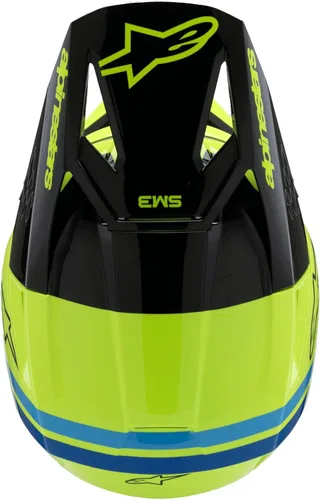 Miniatura 6 de Alpinestars SM3 Casco Deegan para jóvenes ECE06/DOT Amarillo Fluo/Negro/Azul Brillante