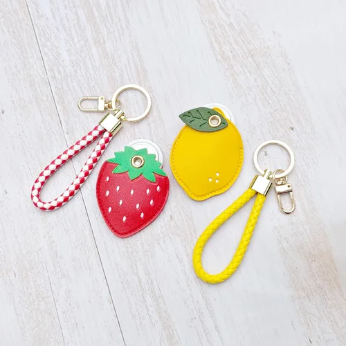 Miniatura 39 de CATCH ON Paquete de 2 fundas de cuero para Airtag para llavero, bonitos accesorios Kawaii adecuados para Airtag