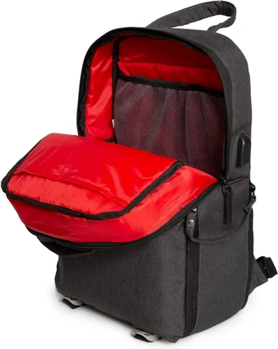 Miniatura 2 de Deco Gear Mochila multifunción para cámara SLR/DSLR con puerto de carga USB integrado para Canon, Nikon, Sony, compatible con cámaras sin espejo
