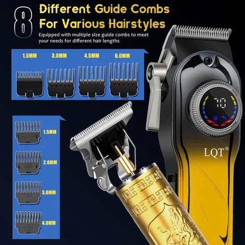 Miniatura 4 de Hair Clippers for Men with LED Display, 4-Piece Cordless Grooming Kit with Hair Clipper, Beard Trimmer, Foil Shaver, Nose Trimmer, Complete
