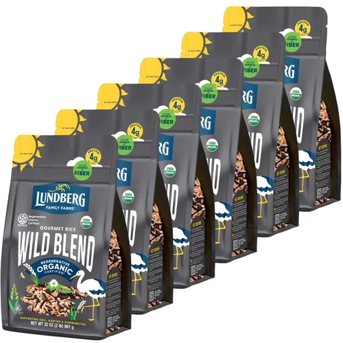 Miniatura 9 de Lundberg Arroz orgánico regenerativo certificado silvestre – Variedades marrón, rojo y negro, 32 onzas