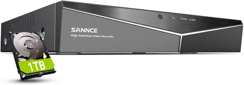 Miniatura 10 de SANNCE 8CH 1080N - Sistema de cámara de vigilancia para el hogar y 4 cámaras CCTV 1080P TVI, resistente a la intemperie, visión nocturna infrarroja