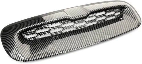 Miniatura 2 de Kojem Mini Cooper Hood Scoop compatible con 2007-2013 Mini Cooper S R55 R56 R57 R58 R59 Ventilación de entrada de aire Impresión de fibra de carbono