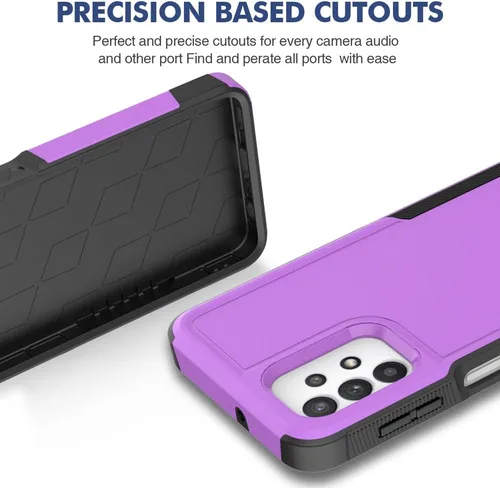 Miniatura 233 de Jeylly Compatible con Samsung Galaxy A22 5G Funda, Funda Samsung A22 5G con 2pcs protectores de pantalla de vidrio templado