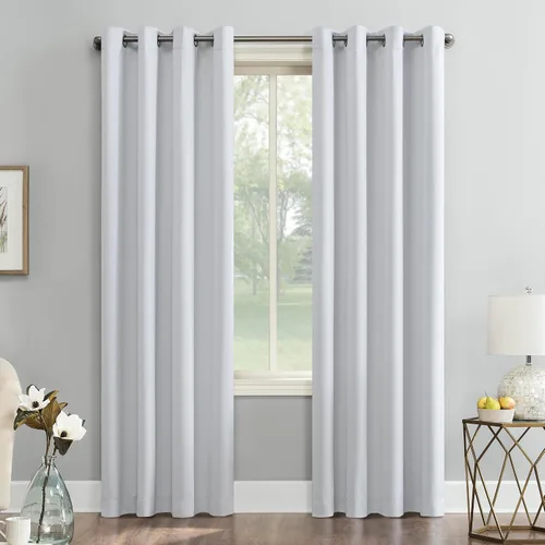 Miniatura 28 de Sun Zero Soho Paquete de 2 paneles de cortinas opacas con ojales de eficiencia energética, 54 x 84 pulgadas, color plateado Gris plateado